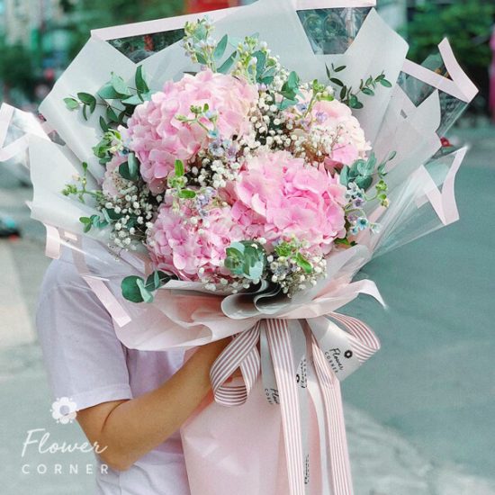 hoa cẩm tú cầu hồng tặng sinh nhật bạn gái